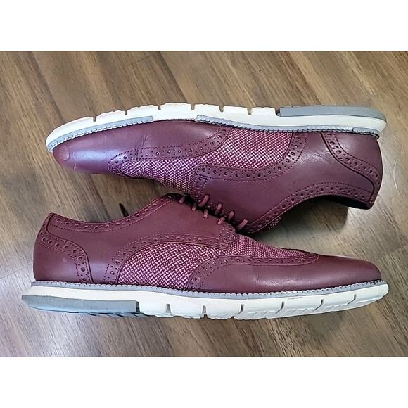 Cole Haan Grand.OS Burgundy Leather Oxfords Size 10M – GUC - Picture 3 of 8